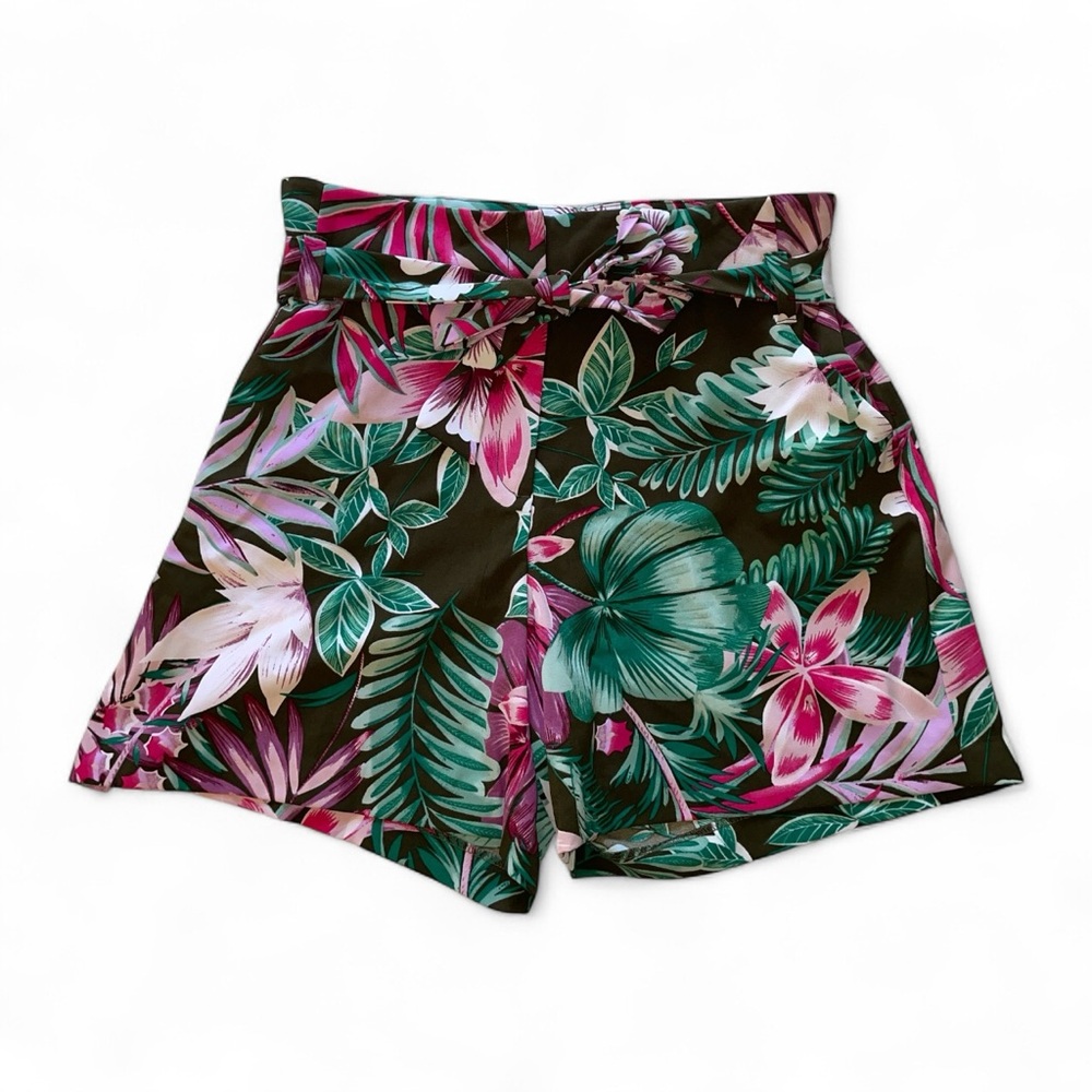 7th‎ Avenue by New York & Company tropical tie waist shorts - Picture 7 of 7